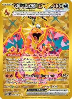 Pokémon-Karte Glurak-ex 228/197