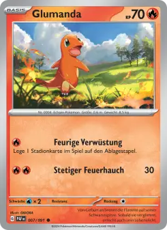 Pokémon-Karte Glumanda 007/091