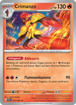 Pokémon-Karte Crimanzo 015/091