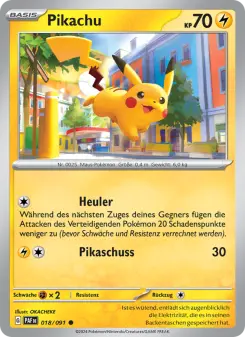 Pokémon-Karte Pikachu 018/091