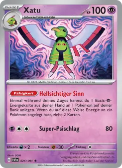 Pokémon-Karte Xatu 026/091