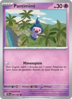 Pokémon-Karte Pantimimi 031/091