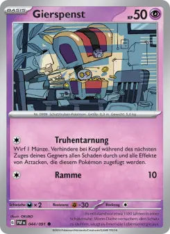 Pokémon-Karte Gierspenst 044/091