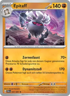 Pokémon-Karte Epitaff 047/091