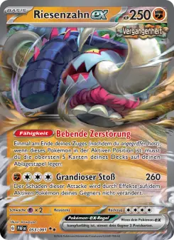 Pokémon-Karte Riesenzahn-ex 053/091