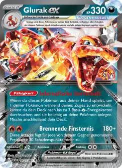 Pokémon-Karte Glurak-ex 054/091