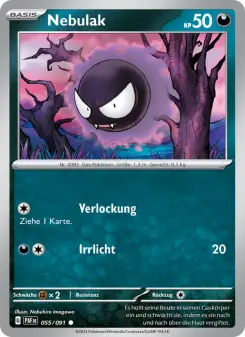 Pokémon-Karte Nebulak 055/091