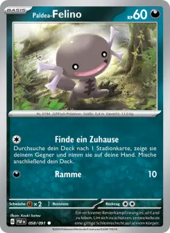Pokémon-Karte Paldea-Felino 058/091
