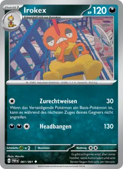 Pokémon-Karte Irokex 061/091