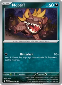 Pokémon-Karte Mobtiff 062/091