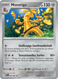 Pokémon-Karte Monetigo 067/091