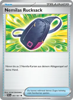 Pokémon-Karte Nemilas Rucksack 083/091