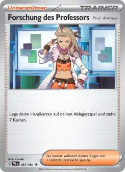 Pokémon-Karte Forschung des Professors 087/091