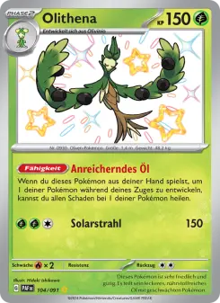 Pokémon-Karte Olithena 104/091