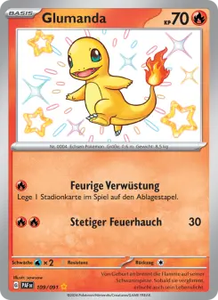 Pokémon-Karte Glumanda 109/091