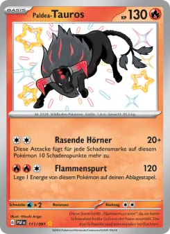 Pokémon-Karte Paldea-Tauros 111/091