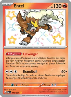 Pokémon-Karte Entei 112/091
