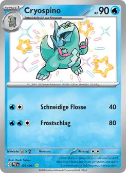 Pokémon-Karte Cryospino 129/091