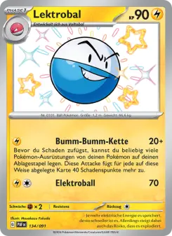 Pokémon-Karte Lektrobal 134/091