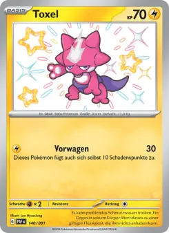 Pokémon-Karte Toxel 140/091