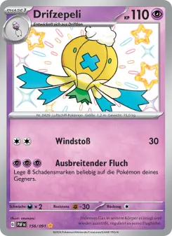 Pokémon-Karte Drifzepeli 156/091