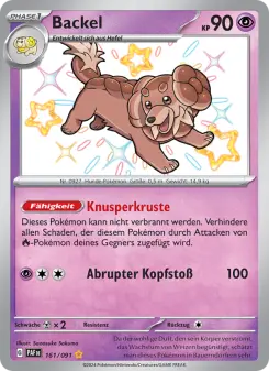 Pokémon-Karte Backel 161/091