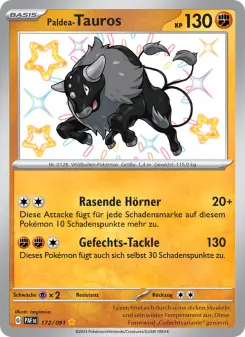 Pokémon-Karte Paldea-Tauros 172/091