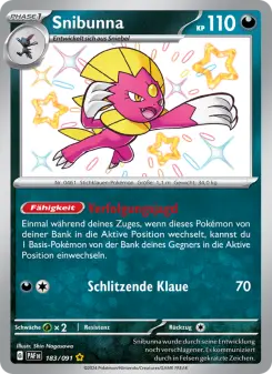 Pokémon-Karte Snibunna 183/091
