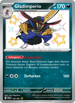 Pokémon-Karte Gladimperio 187/091