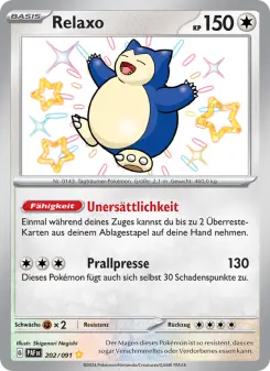 Pokémon-Karte Relaxo 202/091