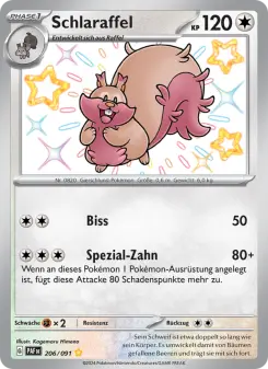 Pokémon-Karte Schlaraffel 206/091