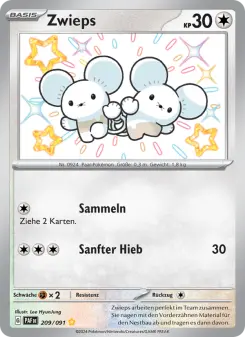 Pokémon-Karte Zwieps 209/091