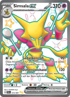 Pokémon-Karte Simsala-ex 215/091