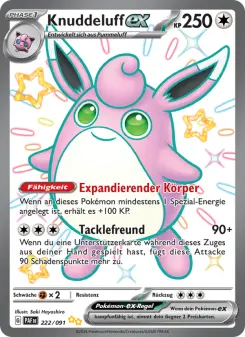 Pokémon-Karte Knuddeluff-ex 222/091