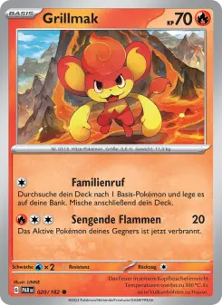 Pokémon-Karte Grillmak 020/182