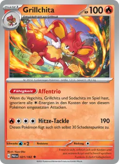 Pokémon-Karte Grillchita 021/182