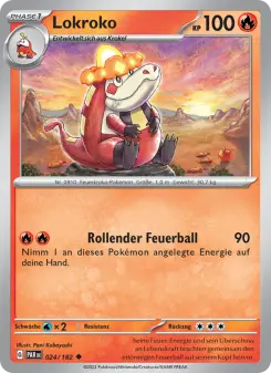 Pokémon-Karte Lokroko 024/182