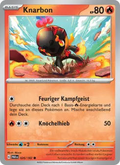 Pokémon-Karte Knarbon 026/182