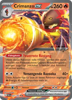 Pokémon-Karte Crimanzo-ex 027/182