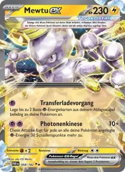 Pokémon-Karte Mewtu-ex 058/182