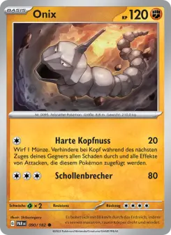 Pokémon-Karte Onix 090/182