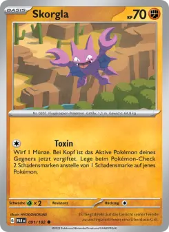 Pokémon-Karte Skorgla 091/182