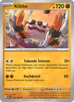 Pokémon-Karte Klibbe 105/182
