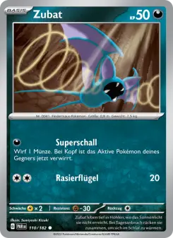 Pokémon-Karte Zubat 110/182