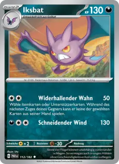 Pokémon-Karte Iksbat 112/182