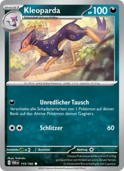 Pokémon-Karte Kleoparda 115/182