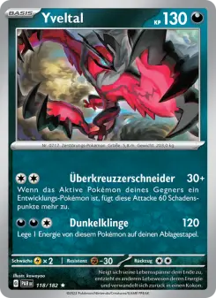 Pokémon-Karte Yveltal 118/182