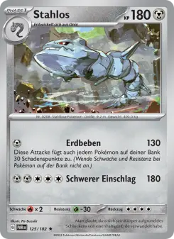 Pokémon-Karte Stahlos 125/182