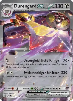 Pokémon-Karte Durengard-ex 135/182