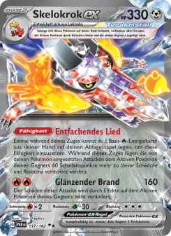 Pokémon-Karte Skelokrok-ex 137/182